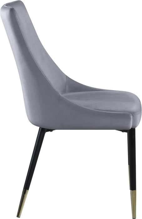 Sleek Grey Velvet Dining Chair - Royal Furniture & Gifts (MI) - Multi Location