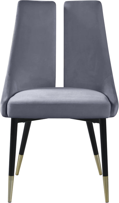 Sleek Grey Velvet Dining Chair - Royal Furniture & Gifts (MI) - Multi Location