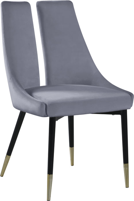 Sleek Grey Velvet Dining Chair - Royal Furniture & Gifts (MI) - Multi Location