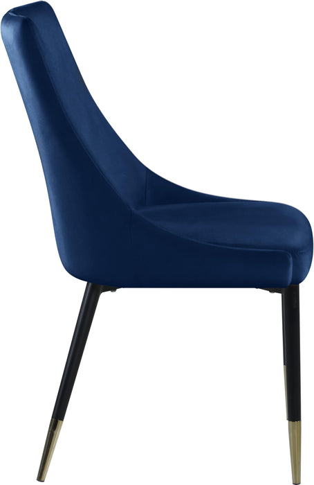 Sleek Navy Velvet Dining Chair - Royal Furniture & Gifts (MI) - Multi Location