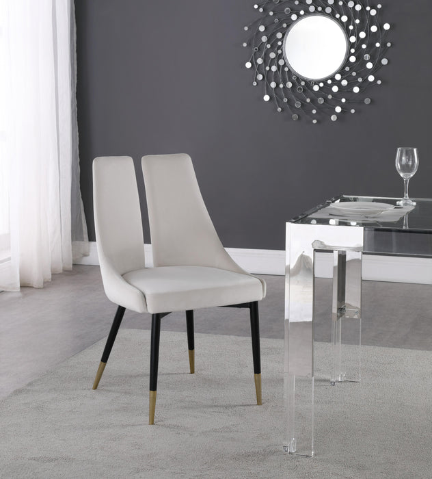 Sleek Cream Velvet Dining Chair - Royal Furniture & Gifts (MI) - Multi Location