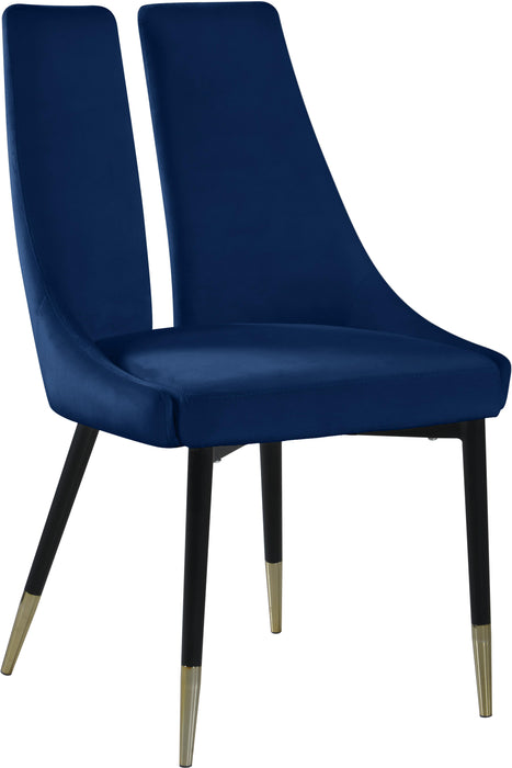 Sleek Navy Velvet Dining Chair - Royal Furniture & Gifts (MI) - Multi Location