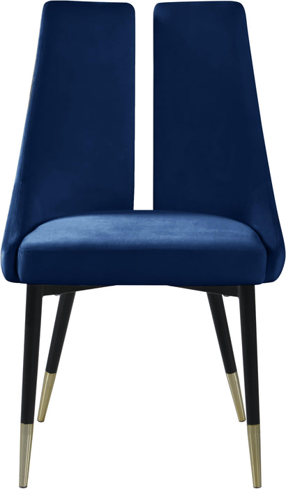 Sleek Navy Velvet Dining Chair - Royal Furniture & Gifts (MI) - Multi Location