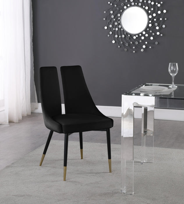 Sleek Black Velvet Dining Chair - Royal Furniture & Gifts (MI) - Multi Location