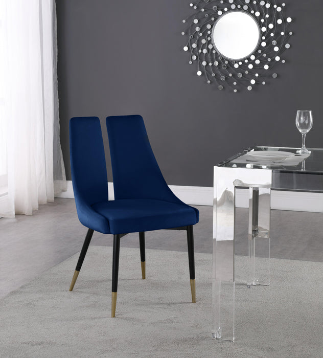 Sleek Navy Velvet Dining Chair - Royal Furniture & Gifts (MI) - Multi Location