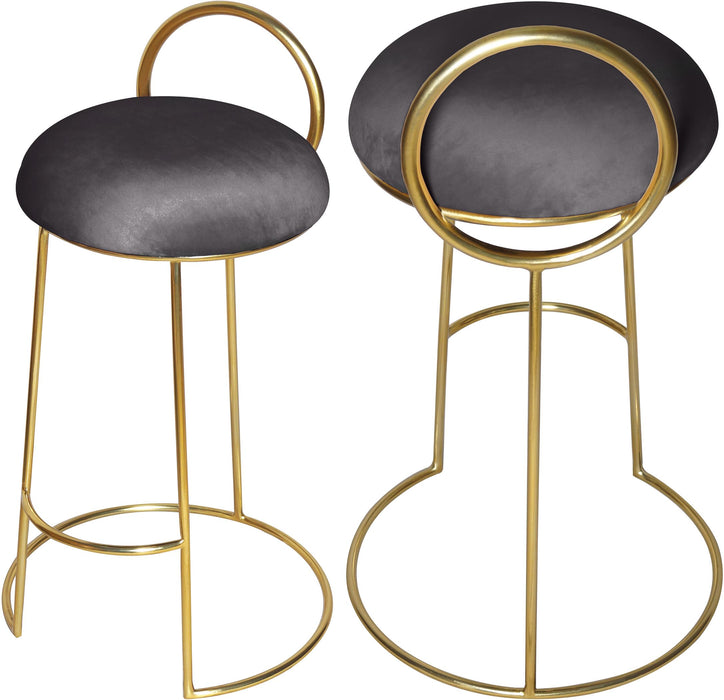 Ring Grey Velvet Counter Stool - Royal Furniture & Gifts (MI) - Multi Location