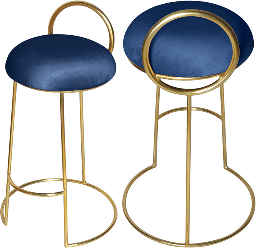 Ring Navy Velvet Counter Stool - Royal Furniture & Gifts (MI) - Multi Location