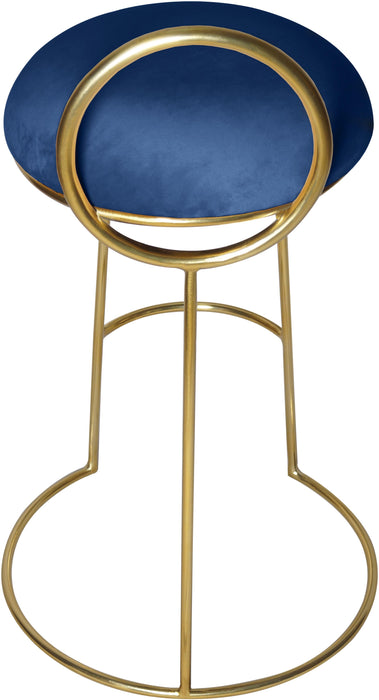 Ring Navy Velvet Counter Stool - Royal Furniture & Gifts (MI) - Multi Location