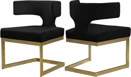 Alexandra Black Velvet Dining Chair - Royal Furniture & Gifts (MI) - Multi Location