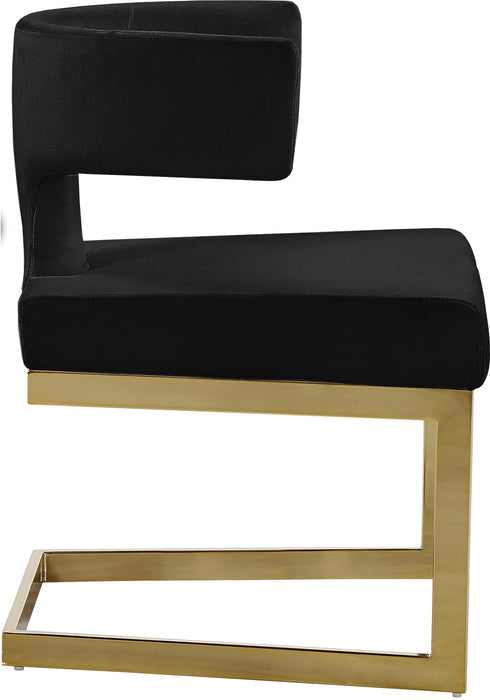 Alexandra Black Velvet Dining Chair - Royal Furniture & Gifts (MI) - Multi Location