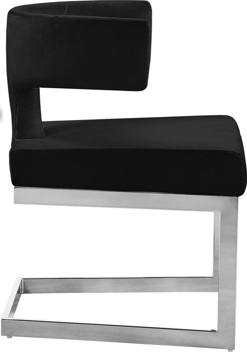 Alexandra Black Velvet Dining Chair - Royal Furniture & Gifts (MI) - Multi Location