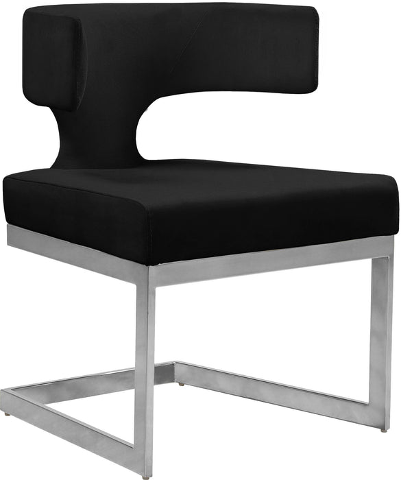 Alexandra Black Velvet Dining Chair - Royal Furniture & Gifts (MI) - Multi Location