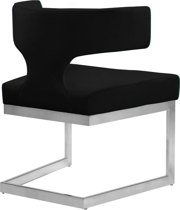 Alexandra Black Velvet Dining Chair - Royal Furniture & Gifts (MI) - Multi Location