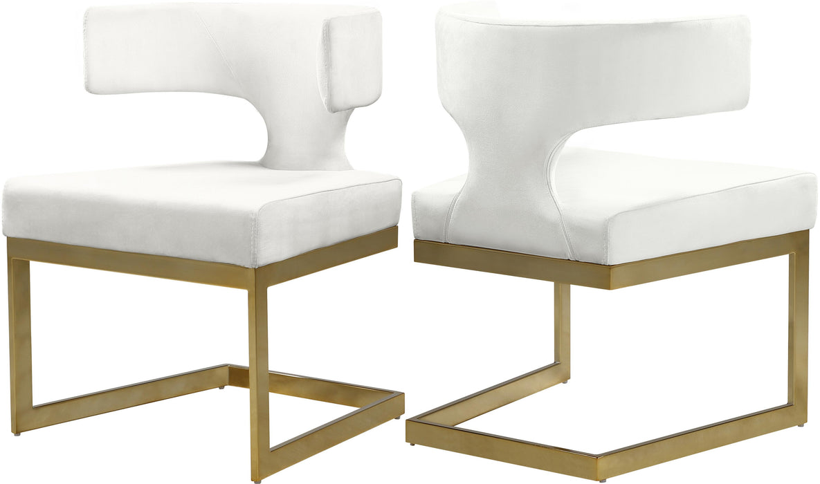Alexandra Cream Velvet Dining Chair - Royal Furniture & Gifts (MI) - Multi Location
