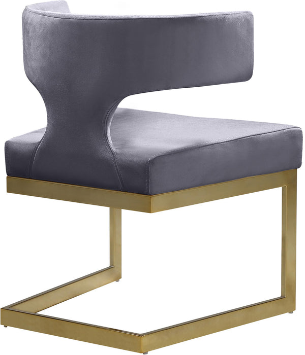 Alexandra Grey Velvet Dining Chair - Royal Furniture & Gifts (MI) - Multi Location