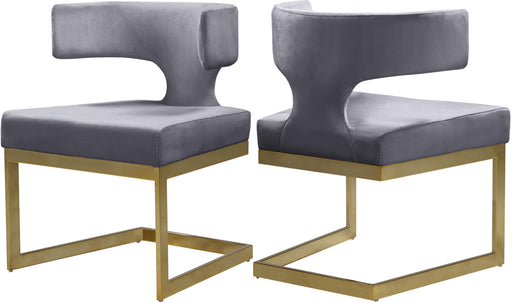 Alexandra Grey Velvet Dining Chair - Royal Furniture & Gifts (MI) - Multi Location