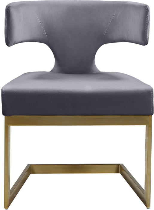 Alexandra Grey Velvet Dining Chair - Royal Furniture & Gifts (MI) - Multi Location