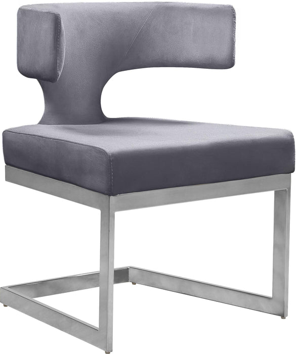 Alexandra Grey Velvet Dining Chair - Royal Furniture & Gifts (MI) - Multi Location