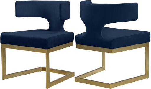 Alexandra Navy Velvet Dining Chair - Royal Furniture & Gifts (MI) - Multi Location