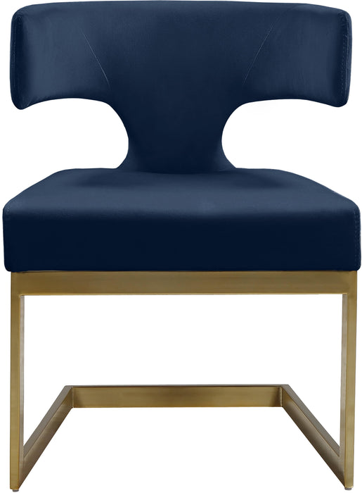 Alexandra Navy Velvet Dining Chair - Royal Furniture & Gifts (MI) - Multi Location