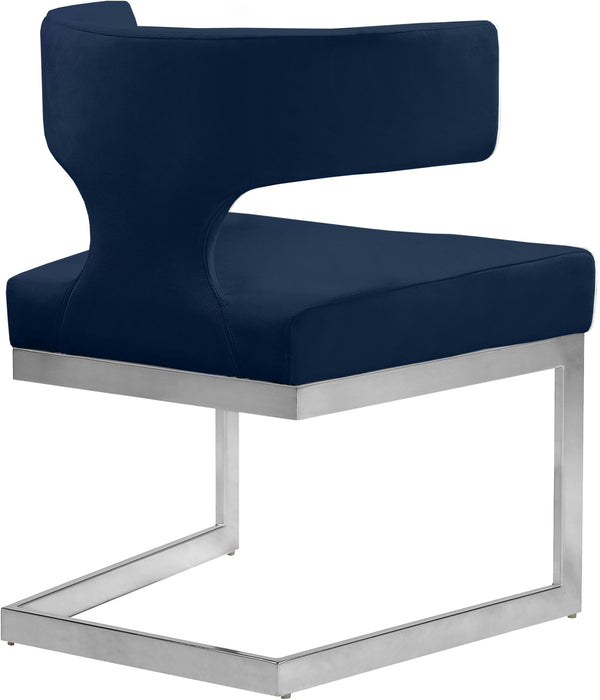 Alexandra Navy Velvet Dining Chair - Royal Furniture & Gifts (MI) - Multi Location