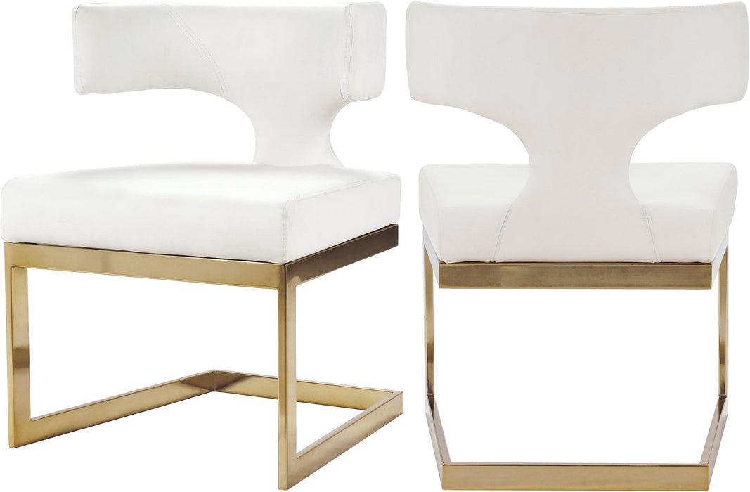 Alexandra White Faux Leather Dining Chair - Royal Furniture & Gifts (MI) - Multi Location