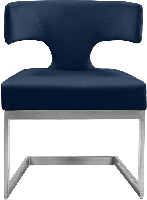 Alexandra Navy Velvet Dining Chair - Royal Furniture & Gifts (MI) - Multi Location