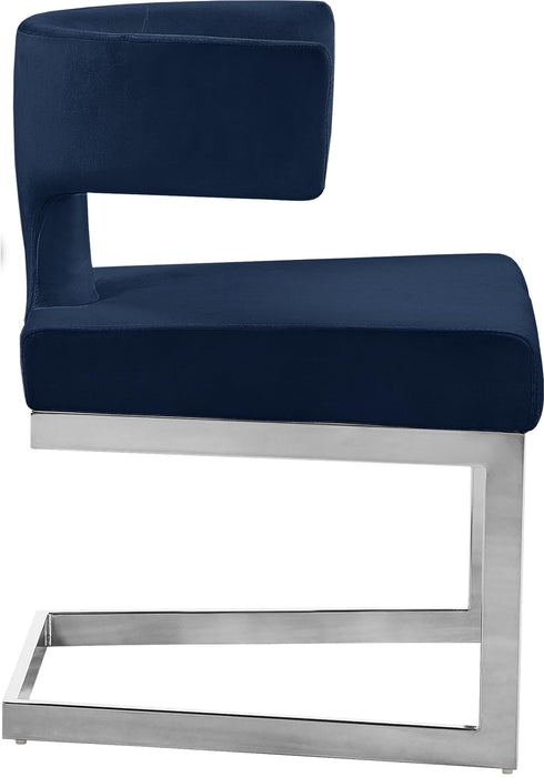 Alexandra Navy Velvet Dining Chair - Royal Furniture & Gifts (MI) - Multi Location