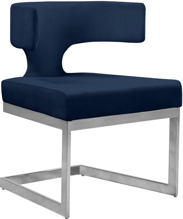 Alexandra Navy Velvet Dining Chair - Royal Furniture & Gifts (MI) - Multi Location