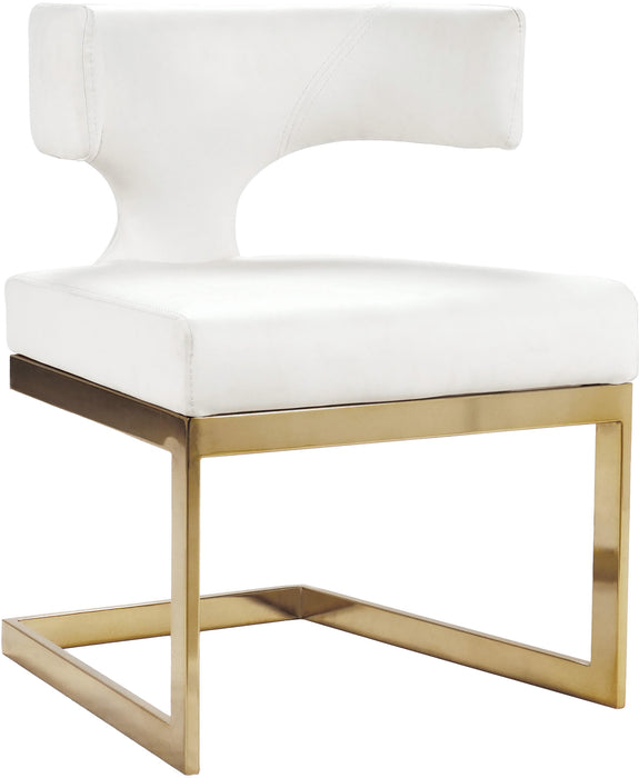 Alexandra White Faux Leather Dining Chair - Royal Furniture & Gifts (MI) - Multi Location