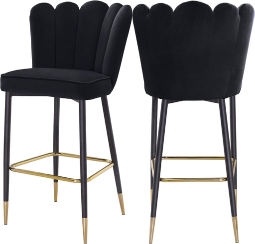 Lily Black Velvet Stool - Royal Furniture & Gifts (MI) - Multi Location