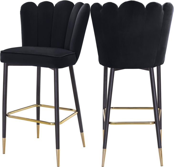 Lily Black Velvet Stool - Royal Furniture & Gifts (MI) - Multi Location
