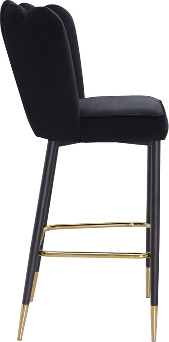 Lily Black Velvet Stool - Royal Furniture & Gifts (MI) - Multi Location