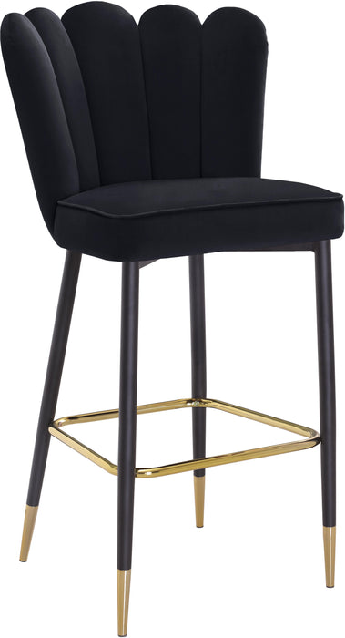 Lily Black Velvet Stool - Royal Furniture & Gifts (MI) - Multi Location