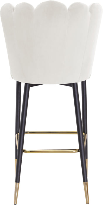 Lily Cream Velvet Stool - Royal Furniture & Gifts (MI) - Multi Location