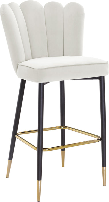 Lily Cream Velvet Stool - Royal Furniture & Gifts (MI) - Multi Location