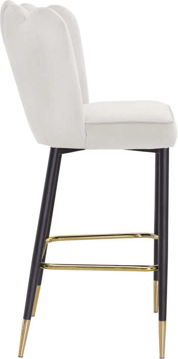 Lily Cream Velvet Stool - Royal Furniture & Gifts (MI) - Multi Location