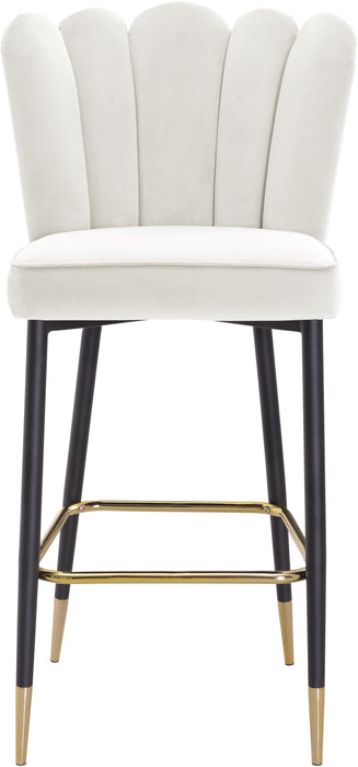 Lily Cream Velvet Stool - Royal Furniture & Gifts (MI) - Multi Location