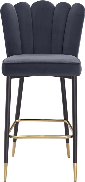 Lily Grey Velvet Stool - Royal Furniture & Gifts (MI) - Multi Location