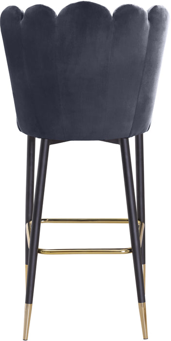 Lily Grey Velvet Stool - Royal Furniture & Gifts (MI) - Multi Location