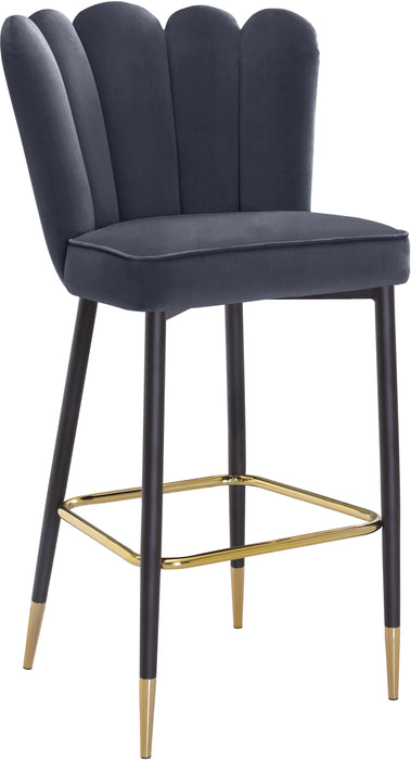 Lily Grey Velvet Stool - Royal Furniture & Gifts (MI) - Multi Location