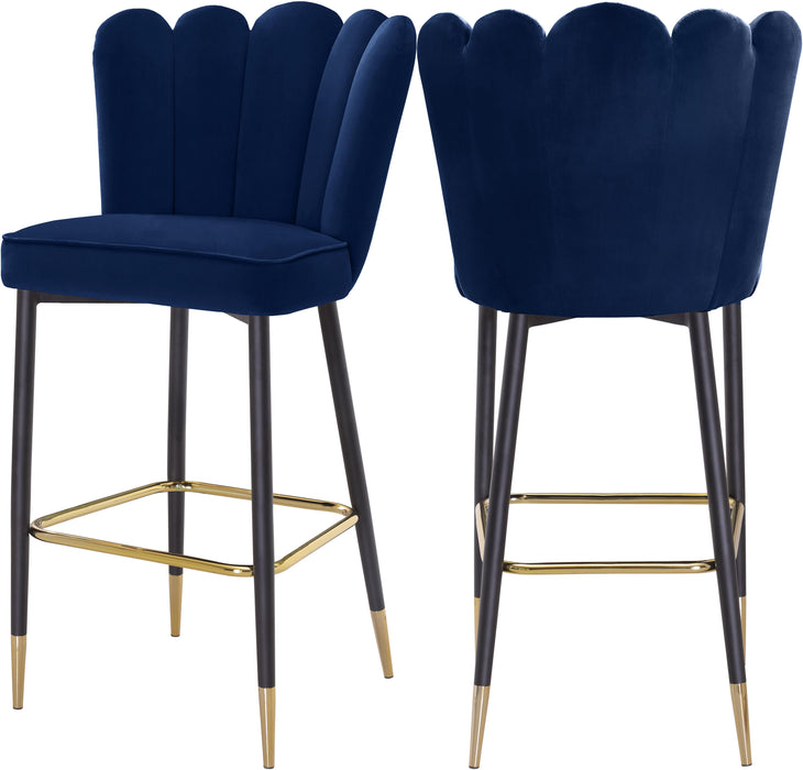 Lily Navy Velvet Stool - Royal Furniture & Gifts (MI) - Multi Location