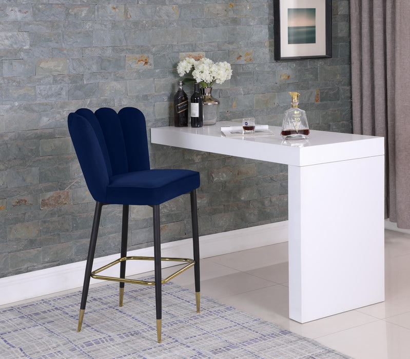 Lily Navy Velvet Stool - Royal Furniture & Gifts (MI) - Multi Location