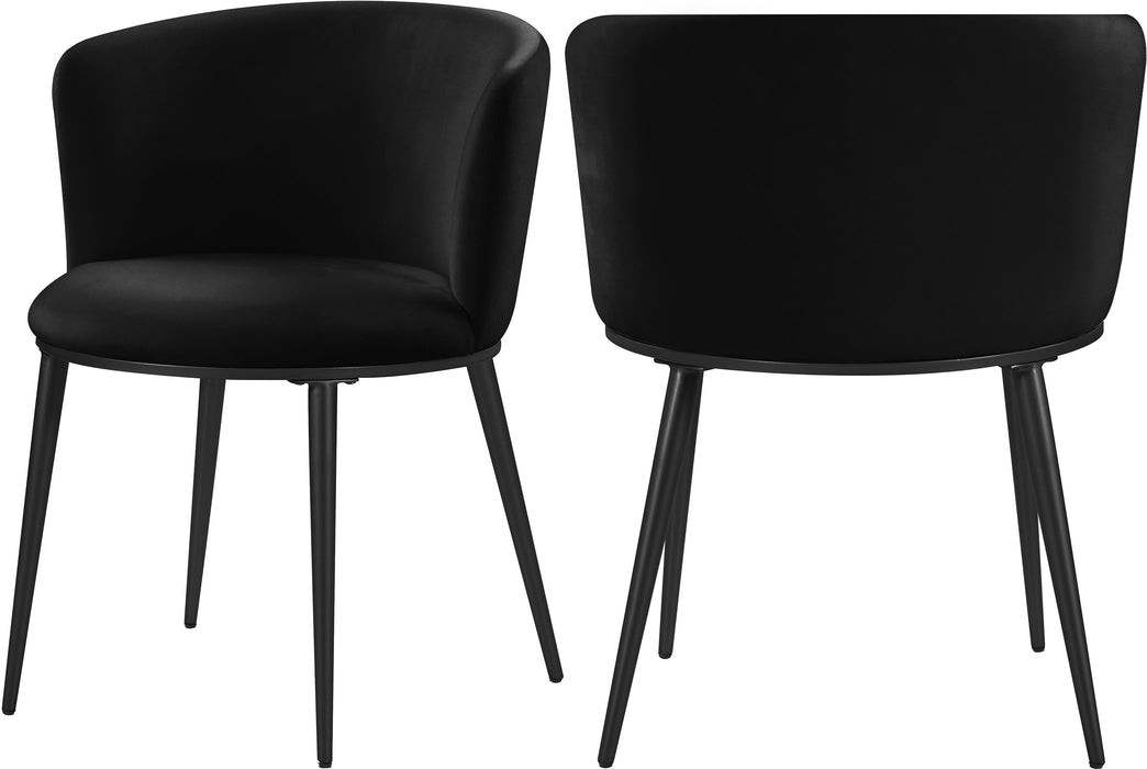 Skylar Black Velvet Dining Chair - Royal Furniture & Gifts (MI) - Multi Location