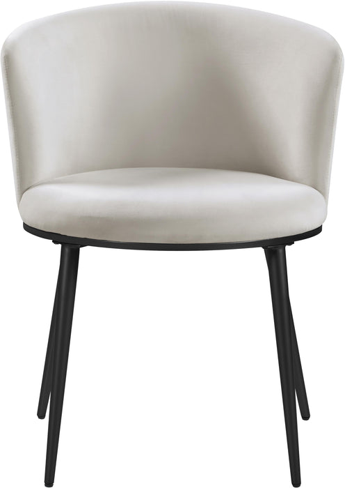 Skylar Cream Velvet Dining Chair - Royal Furniture & Gifts (MI) - Multi Location