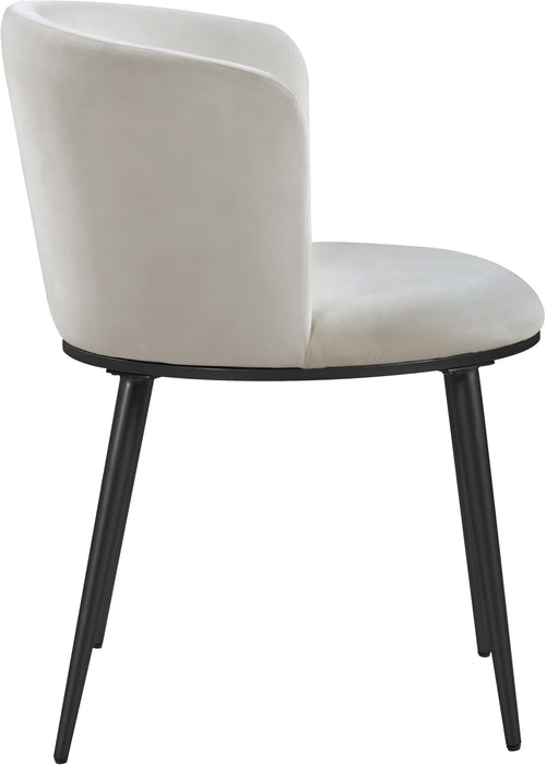 Skylar Cream Velvet Dining Chair - Royal Furniture & Gifts (MI) - Multi Location