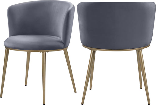 Skylar Grey Velvet Dining Chair - Royal Furniture & Gifts (MI) - Multi Location