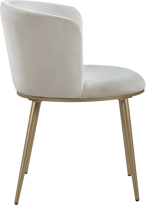 Skylar Cream Velvet Dining Chair - Royal Furniture & Gifts (MI) - Multi Location
