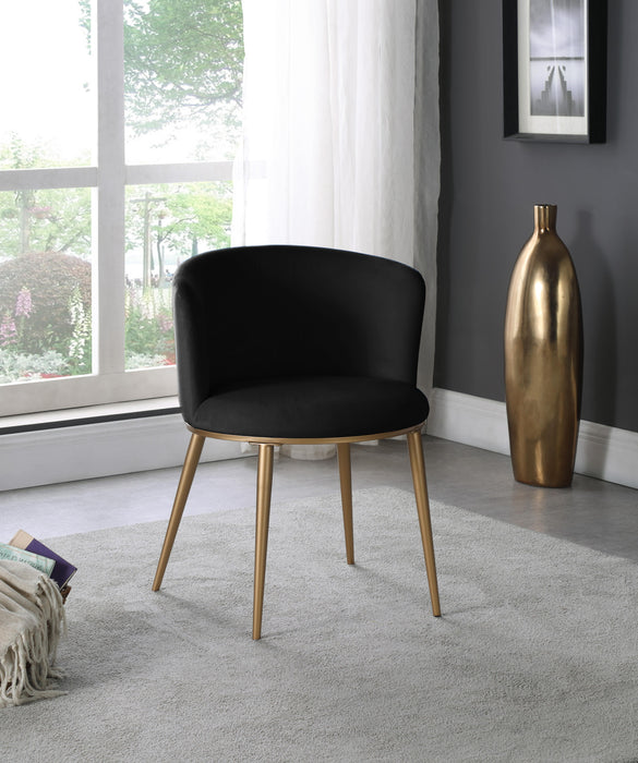 Skylar Black Velvet Dining Chair - Royal Furniture & Gifts (MI) - Multi Location