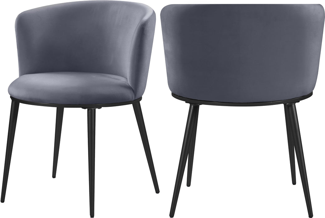 Skylar Grey Velvet Dining Chair - Royal Furniture & Gifts (MI) - Multi Location